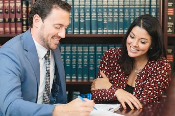 buckeye car accident lawyer with client