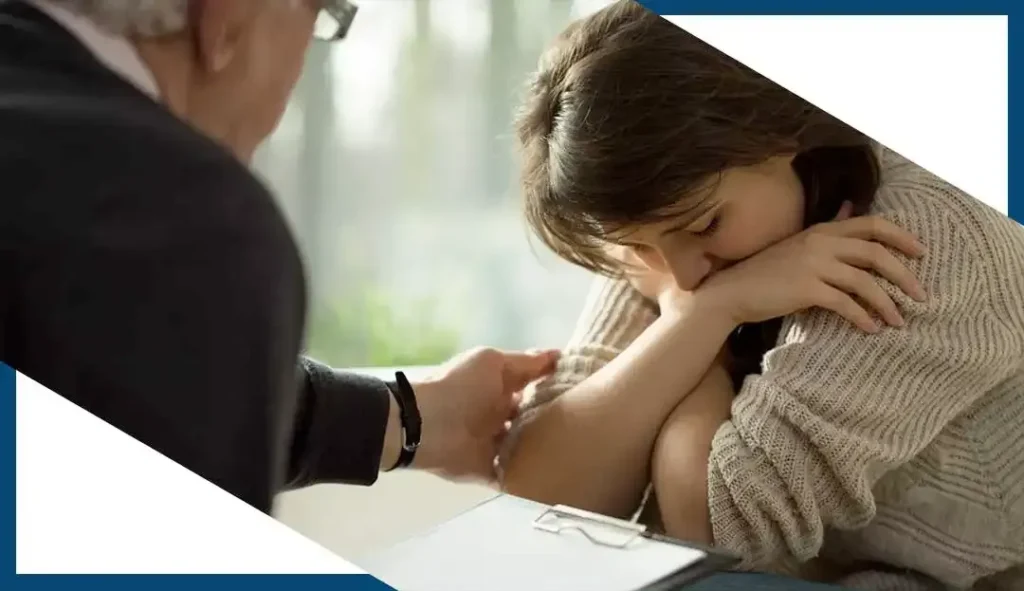 peoria pedestrian accident attorney with client