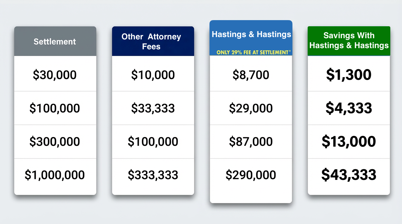 discount accident lawyer fee banner